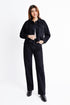 The Boxy Crop Black Denim Jacket